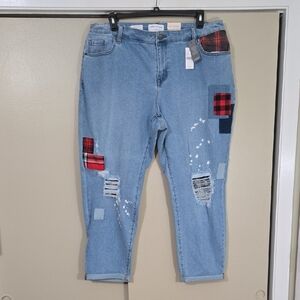 Lane Bryant Signature Fit Mid-Rise Boyfriend Jeans Size 18 NWT
